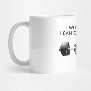 I Workout So I Can Eat Garbage Funny Raccoon Fitness Lover Mug